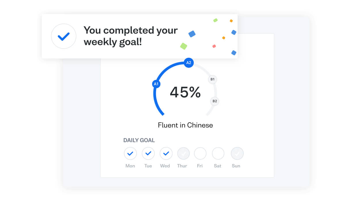 Learn Chinese and progress faster with Busuu's Study Plan feature
